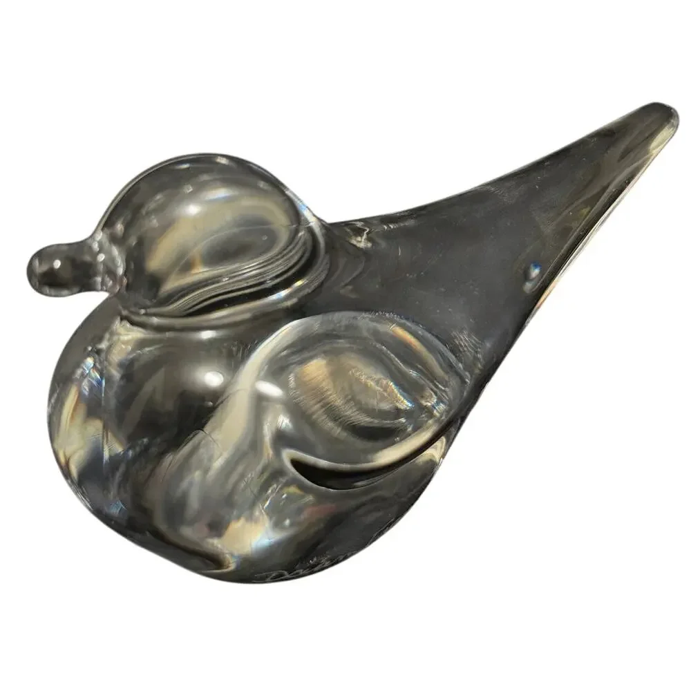 Dawn France Signed Glass Bird Sculpture - 2.5